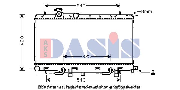 AKS DASIS radiatorius, variklio aušinimas 350022N